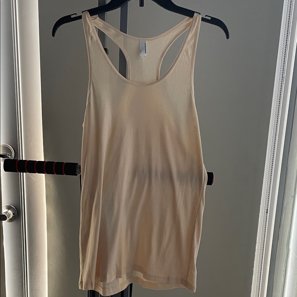 🌟 Vintage American Apparel Light Beige Tank Top